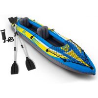 Goplus 2-Person Inflatable Canoe Boat Kayak Set with Oar and Hand Pump