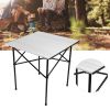 Portable Lightweight Aluminum Alloy Camping Foldable Square Table with Storage Bag