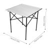 Portable Lightweight Aluminum Alloy Camping Foldable Square Table with Storage Bag