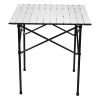 Portable Lightweight Aluminum Alloy Camping Foldable Square Table with Storage Bag