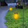 4 Pieces 32 Inch To 62 Inch Adjustable Outdoor Garden Hooks And 4 Pieces Outdoor Hanging Jar Light With 20 LEDs For Garden Stakes And Wedding Decor