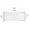 Outdoor Wood Pole Cotton Rope Hammock Garden Patio Yard Hanging Sleep Bed